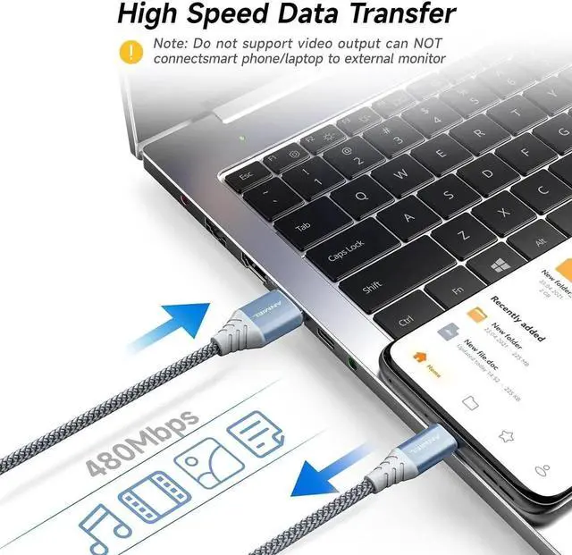 Alt view image 4 of 7 - USB C Cable 4pack 10ft 3.1A Fast Charging Cable USB Type C Charger Cord Nylon Braided Compatible with Galaxy A10e A20 A50 A51 A71 S10 S9 S8 Plus S10E Note 20 10 9 8 Moto G7 G8