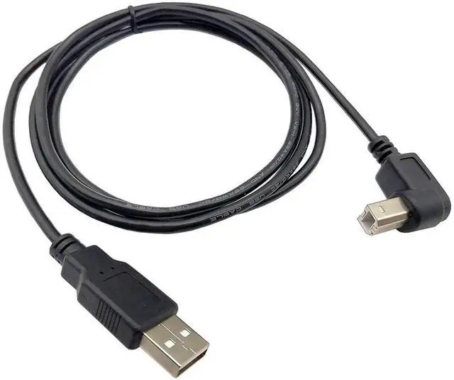 Alt view image 3 of 7 - JAENFONG USB Printer Cable 3.3Ft USB Type A to Type B Cable USB 2.0 A Male to B Male 90 Degree Printer USB Cord for HP Canon Epson Lexmark and More Printers(UP)