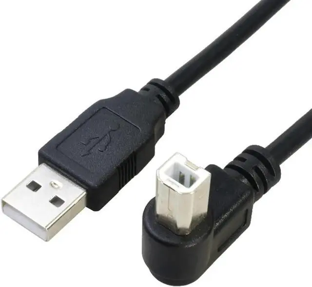 Main image of JAENFONG USB Printer Cable 3.3Ft USB Type A to Type B Cable USB 2.0 A Male to B Male 90 Degree Printer USB Cord for HP Canon Epson Lexmark and More Printers(UP)