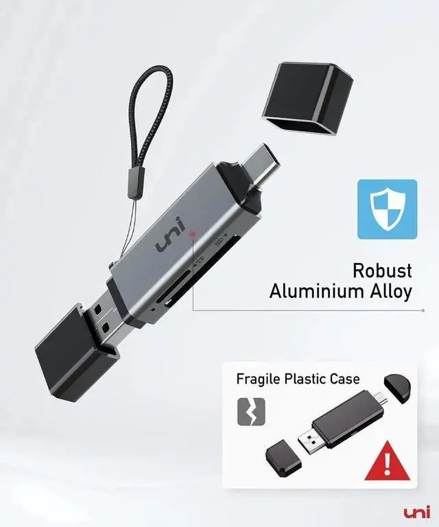 Alt view image 7 of 7 - JAENFONG SD Card Reader High-Speed USB C to Micro SD Card Adapter USB 3.0 Dual Slots Memory Card Reader for SD/Micro SD/SDHC/SDXC/MMC Compatible with MacBook Pro/Air Chromebook Android Galaxy