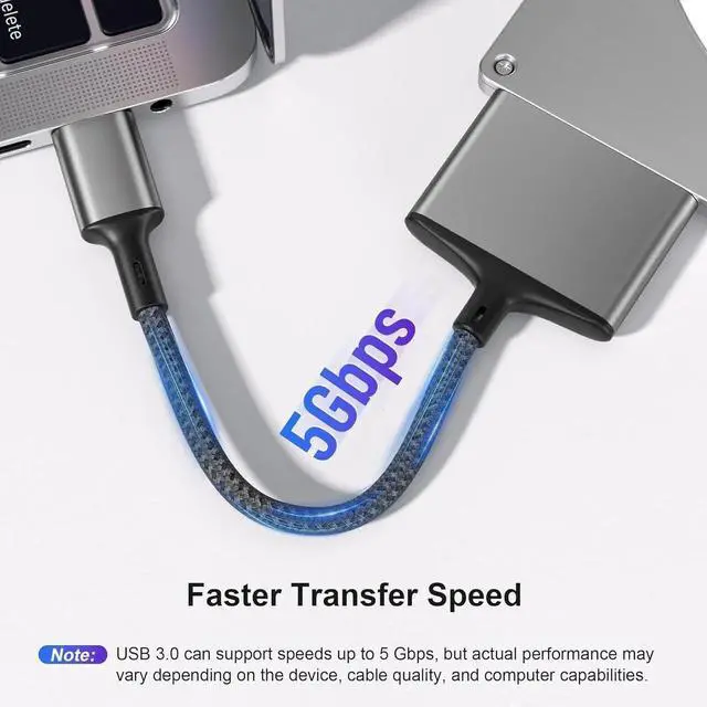 Alt view image 5 of 7 - JAENFONG USB Adapter for SATA Cable with USB C to USB Adapter USB A 3.0 to 2.5 SATA-III Hard Drive Reader for HDD/SSD External Converter Data Transfer for MacBook Pro Air 2022 Surface Go Laptop PC