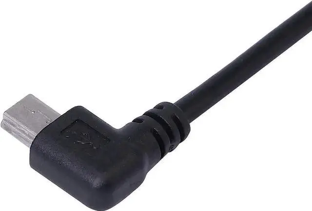 Alt view image 4 of 5 - JAENFONG 9Inch Mini USB Cable Combo Mini USB Female to Right Angle & Left Angle Male Data Sync and Charge Extension Cable (Black)(2-Pack) RL