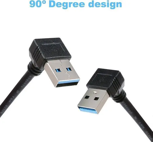 Alt view image 5 of 7 - JAENFONG USB 3.0 Extension Cable - Up & Down Angle - Male to Female - Pack of 2 (Black-Up Down Angle)