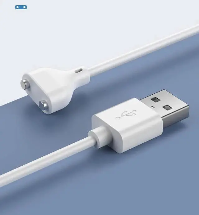 Alt view image 4 of 7 - 2 Prong Magnetic USB DC Charger Cable Replacement Charging Cord 4mm-0.16 31.4Inch Long Charger for Toys/Facial Cleanser/Electric Toothbrush (4mm-0.16in)
