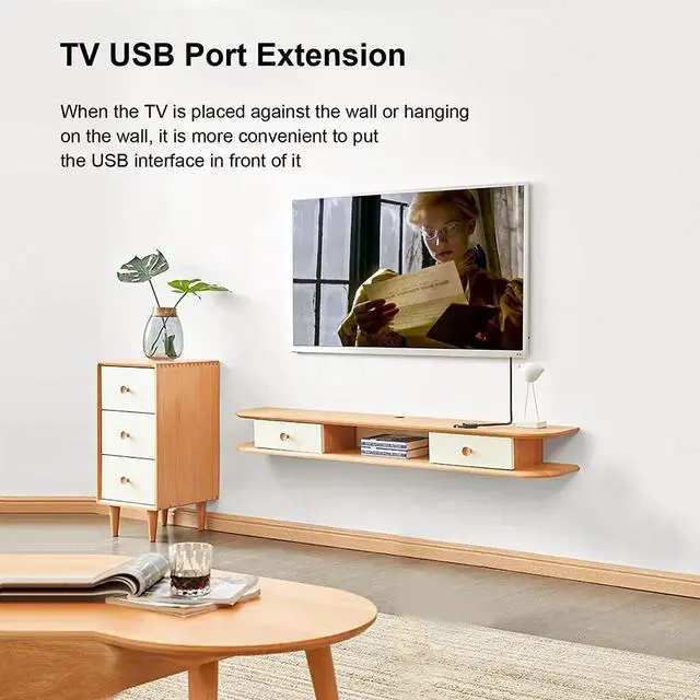 Alt view image 2 of 7 - JAENFONG SuperSpeed USB 3.0 Male to Female Extension Data Cable Up and Down Angle 2PCS for PC Laptop etc..(20CM 8IN)