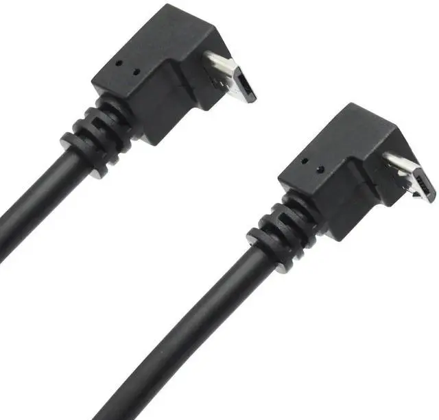 Alt view image 4 of 7 - JAENFONG Short 9in Micro USB Extension Cable 90 Up & Down Angle Male to Female Charging & Sync for Phones Tablets & More (1 Pair)