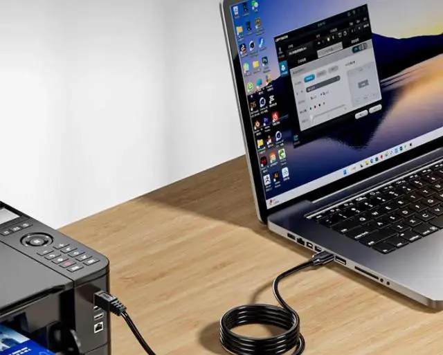 Alt view image 5 of 6 - JAENFONG USB 3.0 Printer Cable - Type A to Type B 90 Degree 50cm/1.5Ft for Printer Monitor External Hard Drive