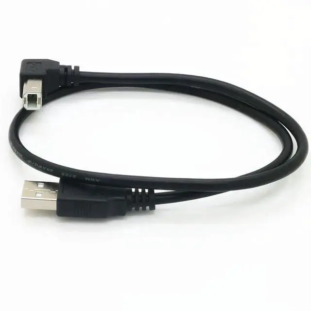 Main image of JAENFONG 19inch USB b Right Angle 90 Degree Adapter High Speed Printer USB Cable 90 Degree USB b Cable usb2.0 A Male to B Male Printer Cord with 480Mbps (Up Angle 1.6Feet)
