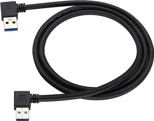 Main image of JAENFONG Left & Right Angle USB 3.0 A Male Extender Cable90 Degree USB 3.0 A Male to A Male Data Transfer and Charging Connector Cable for USB Keyboard Mouse Flash Drive Hard Drive.(1M/3ft-Black)