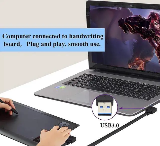 Alt view image 7 of 7 - JAENFONG Left & Right Angle USB 3.0 A Male Extender Cable90 Degree USB 3.0 A Male to A Male Data Transfer and Charging Connector Cable for USB Keyboard Mouse Flash Drive Hard Drive.(1M/3ft-Black)