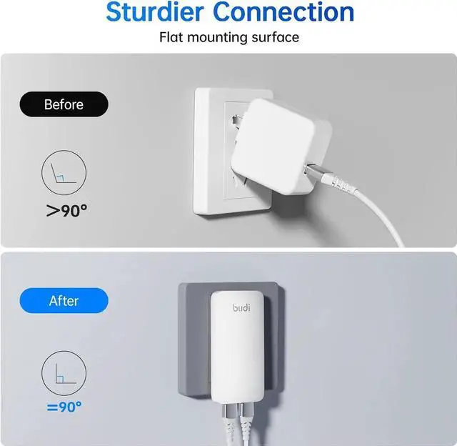 Alt view image 5 of 7 - 17W Extra Slim Portable Wall Charger 2-Port USB-A Wall Charger Convenient Travel Accessories Compatible with IPad iPhone Galaxy Switch Etc.(White)