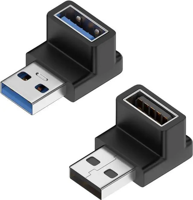 Main image of JAENFONG 90 Degree USB 3.1 Adapter UpDown USB A Male to Female Adapter for PC Laptop USB A Charger and More USB Devices (UpDown)