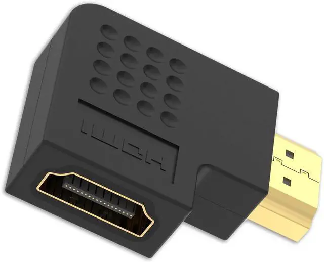 Alt view image 6 of 7 - JAENFONG HDMI 90 and 270 Degree Adapter 4-Pack HDMI Right Angle Male to Female Vertical Flat Adapter L Shape Extender 3D 4K HDR Supported