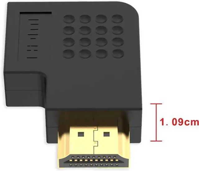 Alt view image 4 of 7 - JAENFONG HDMI 90 and 270 Degree Adapter 4-Pack HDMI Right Angle Male to Female Vertical Flat Adapter L Shape Extender 3D 4K HDR Supported