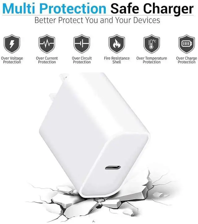 Alt view image 3 of 7 - 6FT AirPods 4 USB C Cable 20W Wall Charger for AirPods 4 Gen 2 2nd AirPods Max 2 (2024) TV Remote 3rd/4th gen TV 4K/Siri Remote 3 gen iPhone 15/16 Pro Max Plus Charging Cord