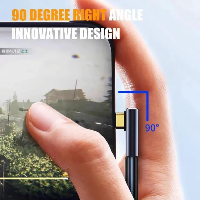 Alt view image 5 of 7 - JAENFONG 90 Degree USB C Adapter 2 Pack Right USB-C 240W Male to Female Adapter Extender for Steam Deck ROG Ally MacBook Tablet Phone and More