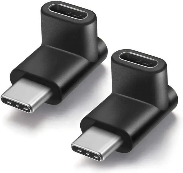 Main image of JAENFONG Right Angle Type C USB 3.1 Adapter Extension 90 Degree Male to Female Right & Left Angled Extension (2 Pack)