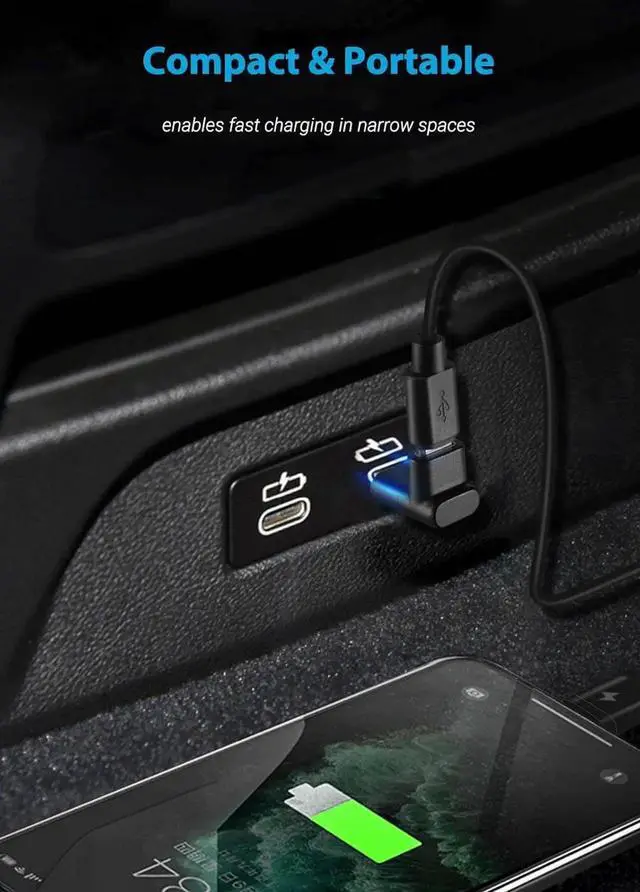 Alt view image 5 of 7 - JAENFONG Right Angle Type C USB 3.1 Adapter Extension 90 Degree Male to Female Right & Left Angled Extension (2 Pack)