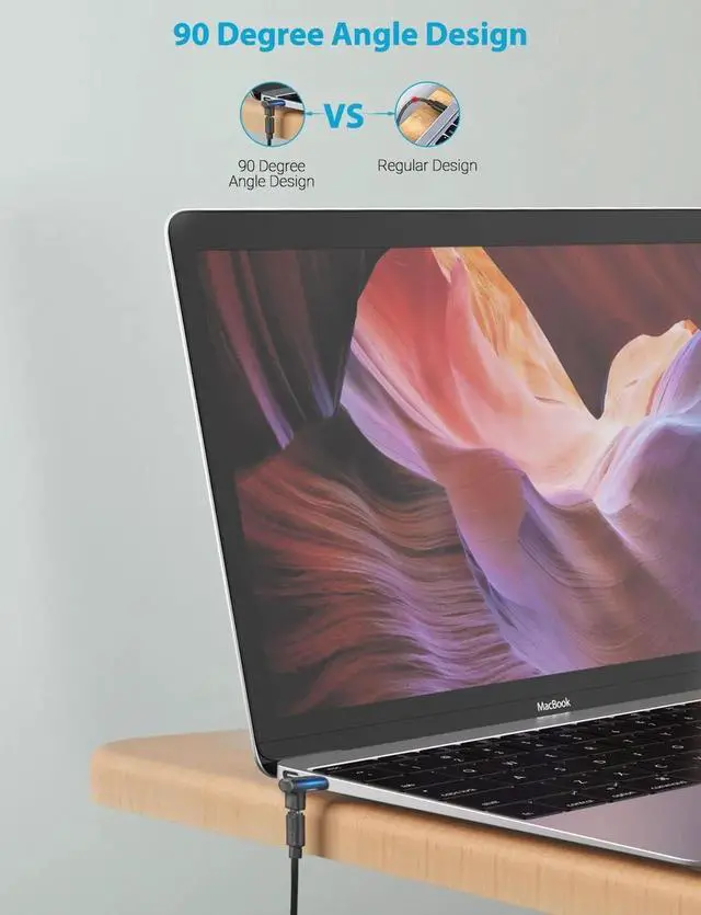 Alt view image 4 of 7 - JAENFONG Right Angle Type C USB 3.1 Adapter Extension 90 Degree Male to Female Right & Left Angled Extension (2 Pack)