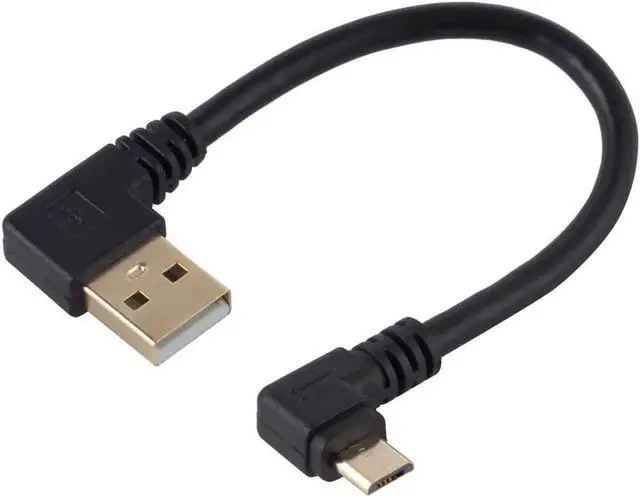 Alt view image 2 of 7 - JAENFONG USB to Micro USB Cable 6Inch Right Angle Short USB Micro Cord 90 Degree Fast Charging Cable with Gold Plated Connectors for Galaxy S7/S6/S5 Kindle Fire TV Stick More (3-Pack)
