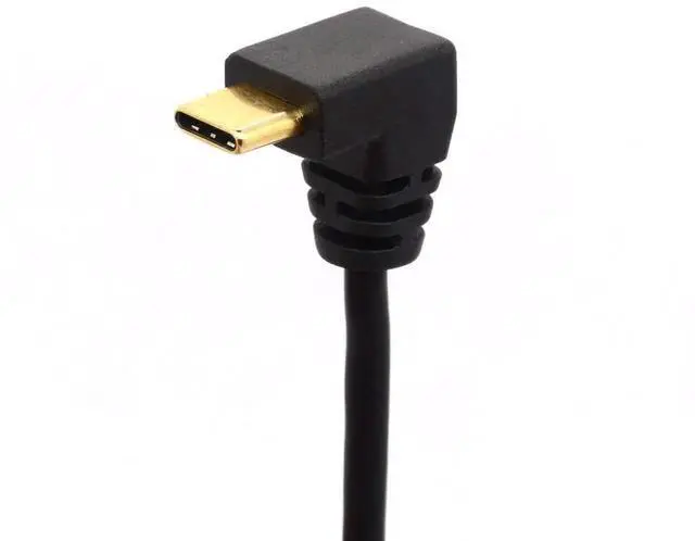 Alt view image 4 of 5 - JAENFONG Micro USB to Type C Cable Cord 90 Degree Angled USB C Male to Micro B Female OTG Adapter Converter for MacBook Pro Laptop Android Devices (USB C/Type C Positive)