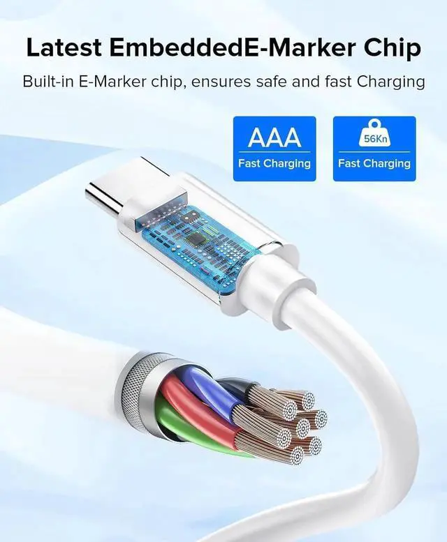 Alt view image 3 of 7 - iPhone 16 15 Charger Fast Charging Type C Chargers USB C Charger Block iPhone 16 Chargers with 2 Pack 6FT Cable for iPhone 16/16 Pro/16 Pro Max/15/15 Plus/15 Pro/15 Pro Max/iPad Pro/AirPods