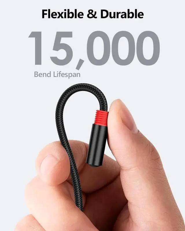 Alt view image 7 of 7 - JAENFONG 6 inch/0.15M Right Angle USB C to A Cable 2Pack 3A Short 90 Degree USB to USBC Fast Charging Data Transfer Cord Nylon Braided for iPhone 16 15 Pro/Pro Max/Plus Galaxy S24/S23 iPad