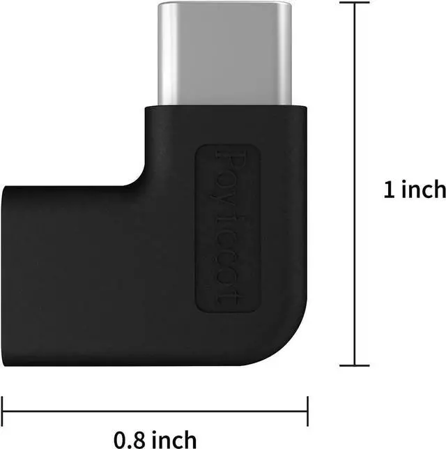 Alt view image 4 of 6 - JAENFONG (2-Pack) 90 Degree USB C Type C Male to Female Adapter Right & Left Angled 90 Degree USB-C USB 3.1 Type-C Male to Female Extension Adapter for Laptop & Tablet & Mobile Phone