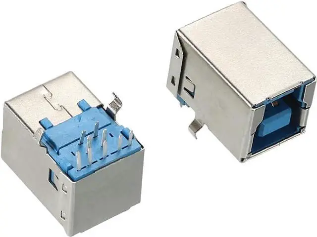 Main image of JAENFONG USB Connector 3.0 Type B 9Pin Female 90 Degree Jack Solder USB Repair Replacement Adapter for Circuit Boards PCB Board Digital Devices Pack of 5