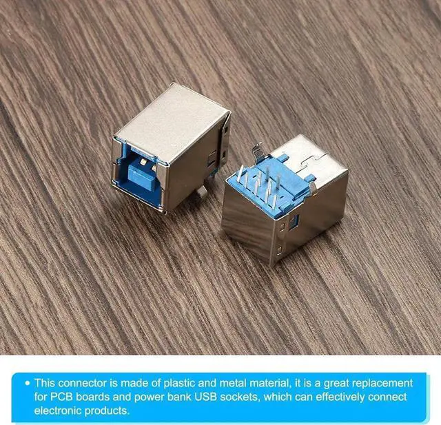 Alt view image 6 of 7 - JAENFONG USB Connector 3.0 Type B 9Pin Female 90 Degree Jack Solder USB Repair Replacement Adapter for Circuit Boards PCB Board Digital Devices Pack of 5