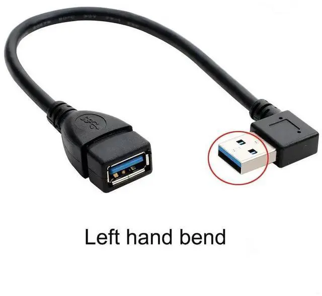 Alt view image 5 of 5 - JAENFONG 90 Degree (Left and Right Angle) USB 3.0 Male to Female Extension Cable can Withstand Fast Data Transfer Compatible with PC Laptop Mobile Power Webcam Charger etc.-2 Pack 10IN/25CM