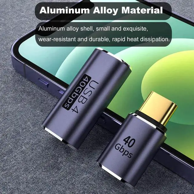 Alt view image 2 of 6 - JAENFONG 5 Pack USB C Adapter 90 Degree Up&Down Left&Right Angle USB Type C Male to Female Extender Female to Female Coupler for Steam Deck ROG Ally Switch MacBook Pro/Air and More (Purple)