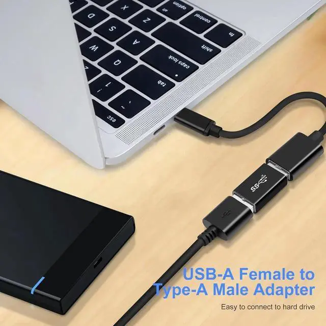 Alt view image 5 of 7 - JAENFONG USB 3.0 A Male to A Female Adapter (2 Pack) OTG 3.0 USB A to A Cable Extender