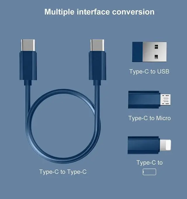 Alt view image 2 of 5 - JAENFONG USB Adapter Micro USB Charging Cable with USB C Lighting Adapter Lighting to USB C Adapter Multi Charging Cable Storage Box Contains SIM Card Holder