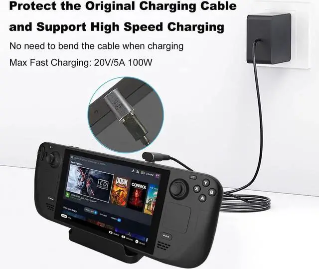 Alt view image 2 of 6 - JAENFONG 90 Degree USB-C Male to Female Adapter 2 Pack Right Angle 100W Type-C Adapter Extender for Steam Deck ROG Ally Switch Notebook Computers Tablet and Mobile Phones (Metallic Purple)