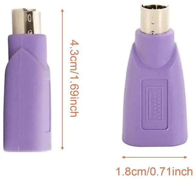 Alt view image 5 of 7 - JAENFONG PS/2 to USB A Adapter Male to Female Keyboard Adapter PS-2 Jack to USB A Plug for Mouse and Keyboard Replacement PS/2 Keyboards Adapters 4 PCS