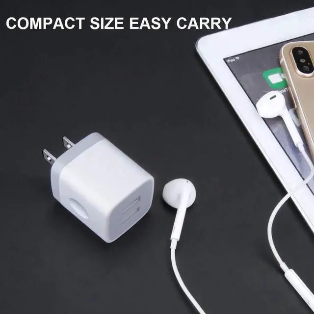 Alt view image 5 of 6 - USB Plug USB Wall Charger 3 Pack Dual Port Electrical Plug Wall Outlet Charger Cube 5V 2.1A Charging Block Compatible iPhone 16 15 14 13 12 11 X S25 S24 S23 S20 S10 S9 Note20 LG Moto