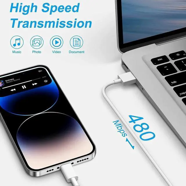 Alt view image 5 of 7 - iPhone Charger - 3 Pack USB Wall Charger Cube Block Adapter with 6Ft USB Fast Charging Cable Compatible with iPhone 14 13 12 11 Pro Max XR XS X 8 7 6 Plus iPad