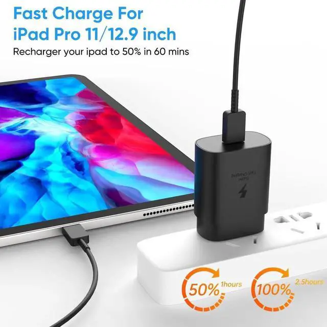 Alt view image 4 of 6 - USB C Charger Block 25W USBC Super Fast Charging Adapter for iPhone 16 15 14 13 Pro Max/ Galaxy S25 S24 Ultra S23 S22 S21 S20 Note20 Type C Wall Charger Cube Power Plug 2 Pack
