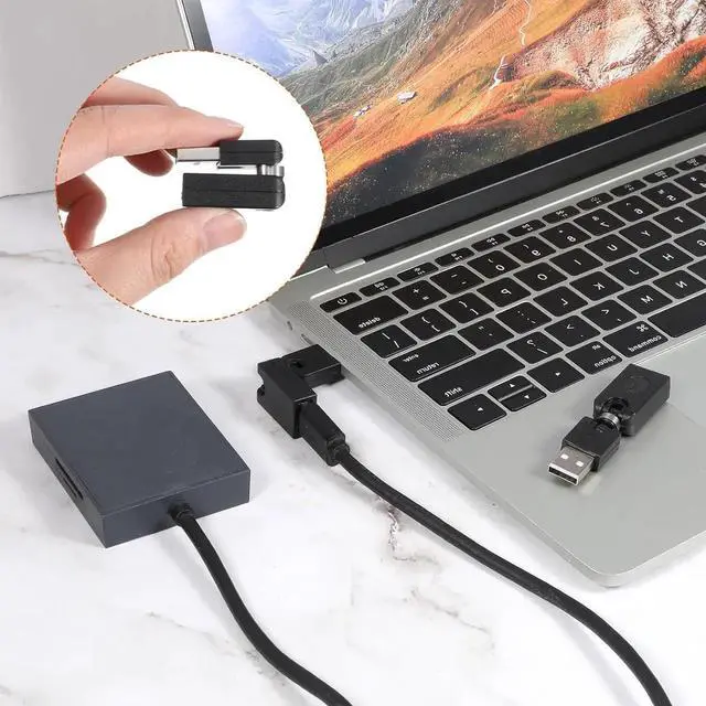 Alt view image 2 of 7 - JAENFONG 2 Pcs USB 2.0 Adapter USB 90 Degree Adapter Rotating and Swivel Twist USB 2.0 Type A Male to Type A Female 360 Degre Rotation Adjustable Right Angle Extension Convertor (AM-FM)