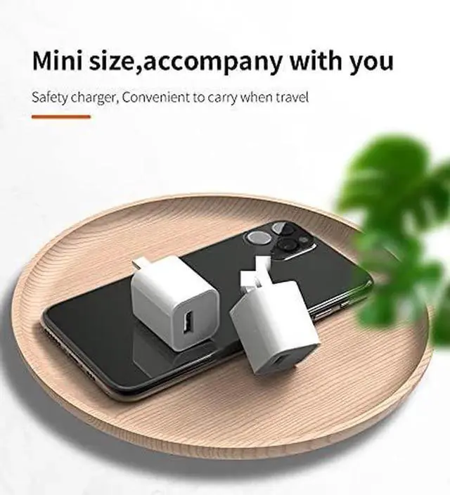 Alt view image 3 of 6 - USB Wall Charger Small iPhone Charger Box Travel Plug Cube 5W Power Adapter for iPhone SE 2020/12 Pro Max/11 Pro Max/XR/X/8 Plus/7/6S/6S/6/5 Galaxy S7/S6/S5 Edge LG HTC Moto Kindle