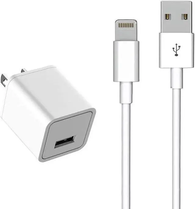 Main image of i Phone Charger [MFi Certified] Travel Home Wall Charger and a Charging Cable Compatible with i Phone 14 13 12 11 i Phone SE X 8 7 6 5 i pad Mini pod Touch and i pods (5 Feet)