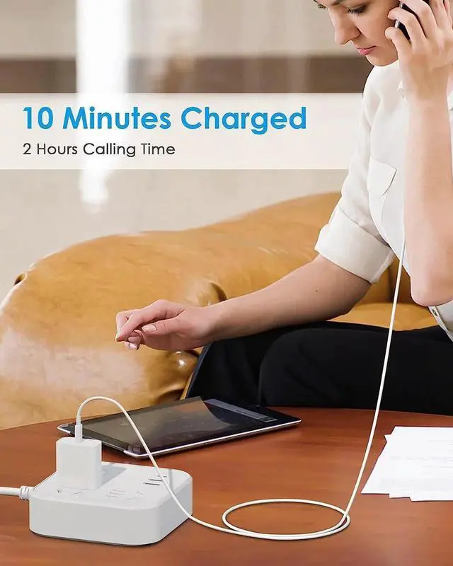 Alt view image 4 of 5 - 2 Pack for iPhone Charger 10 ft Fast Charging 10 FT 20W PD iPhone 14 13 Fast Charger Block with 10 Foot Lightning Cable Compatible with iP14 Plus/14/13/12/11 Pro Max/XS/Max