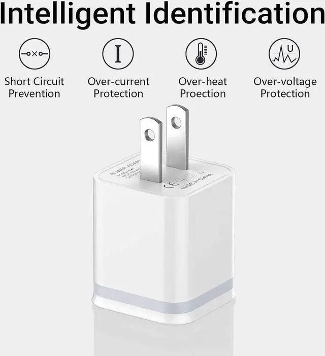 Alt view image 2 of 7 - USB Wall Charger 3-Pack 2.1A 5V Dual Port Cube Power Adapter Plug Block Charging Box Brick for iPhone 13 12 11 Pro Max SE XS XR X 8 7 6 6S Plus Galaxy LG Moto Android Phones