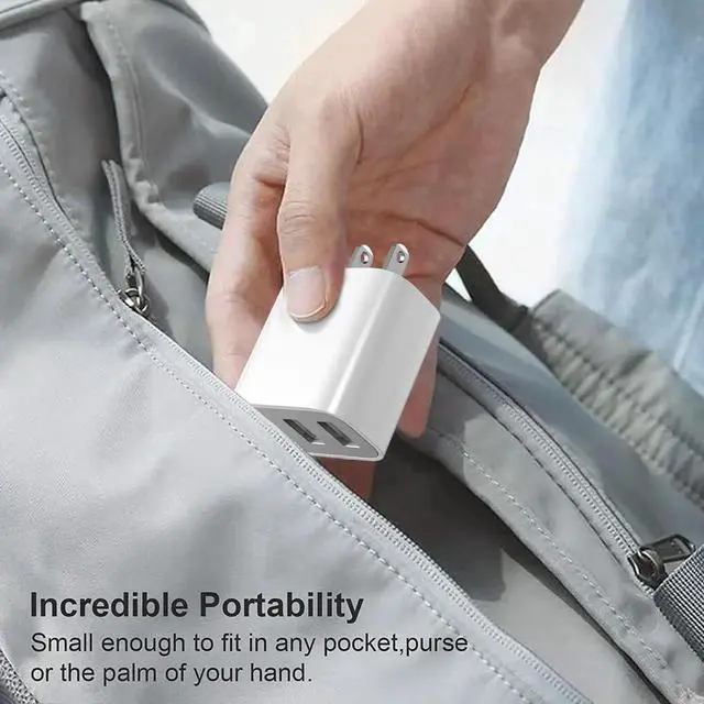 Alt view image 2 of 7 - 3-Port USB Wall Charger 3 Pack Compatible with iPhone 14/13/12/11 Pro Max Mini SE XR XS MAX XS X 8 Plus iPad Pro Air Mini Galaxy S5 S6 S7 Edge LG Android and More