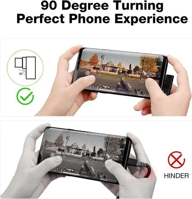 Alt view image 2 of 7 - JAENFONG USB-C 90 Degree Adapter 4Pack USB C Right Angle Adapter 100W 20Gbps 4K Video USBC Male to Female USBC L Shape Extender for iPhone 16 MacBook ROG Ally Steam Deck Switch Galaxy S25