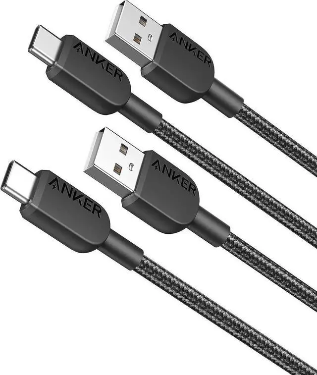 Main image of JAENFONG USB A to USB C Cable Charger Cord (2 Pack 3FT) for Galaxy Note 10/S10+ S10 LG V30 (Black)
