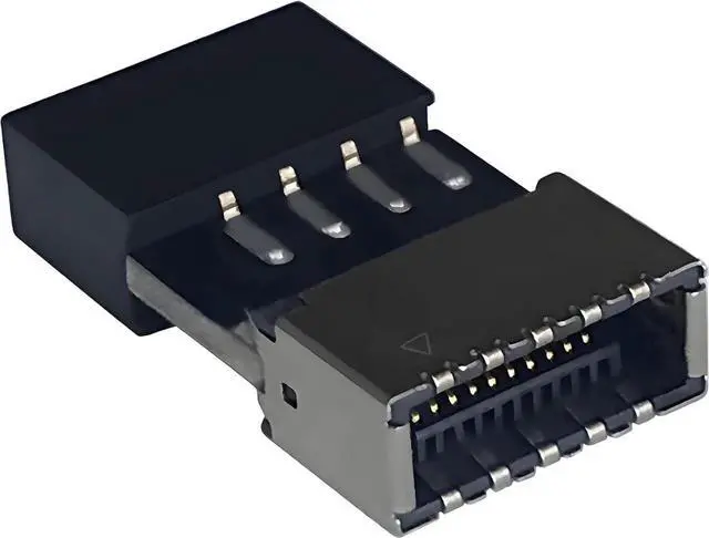 Main image of JAENFONG USB 2.0 to USB 3.2 Gen 1 Header Adapter Front Panel Connector Motherboard 9Pin to Type-E/USB C