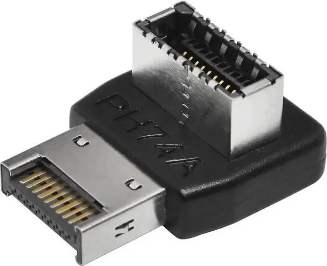 Alt view image 3 of 6 - JAENFONG Right Angle USB Type E Adapter USB3.1 Type E Header Converter 90 Degree Steering Elbow for Computer Motherboard (PH74A)