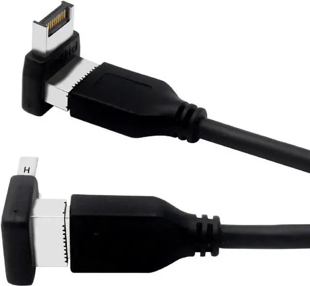Alt view image 6 of 6 - JAENFONG Right Angle USB Type E Adapter USB3.1 Type E Header Converter 90 Degree Steering Elbow for Computer Motherboard (PH74A)